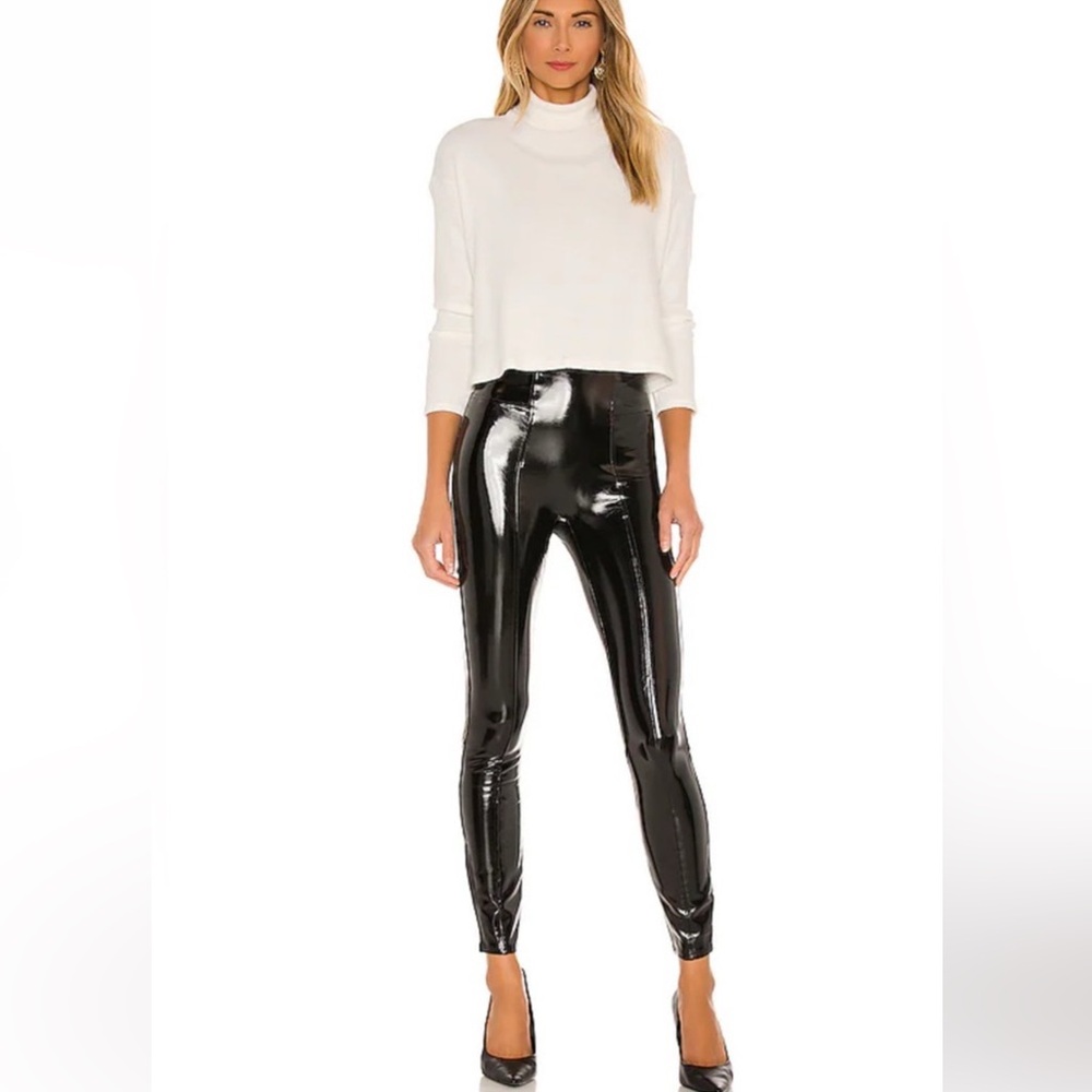 Spanx faux patent leather leggings size small